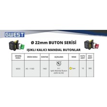 GWEST A5-11XD (Sarı) 220V. LED Işıklı ( 0-1 )