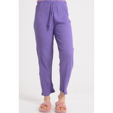 Pınkmark Kadın Cepsiz Lila Büyük Beden Pijama Altı PMPT25637