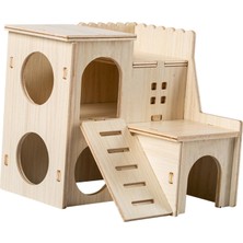 Surjion Chinchilla Mouse Suriye Hamster Style C Için Ahşap Hamster House Kafes Aksesuarları (Yurt Dışından)