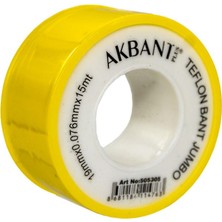 Akbant 505305 Jumbo Geniş Teflon Bant 19MM x 0.076MM x 15MT