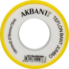 Akbant 505305 Jumbo Geniş Teflon Bant 19MM x 0.076MM x 15MT