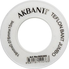 Akbant 505305 Jumbo Geniş Teflon Bant 19MM x 0.076MM x 15MT