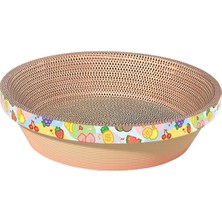 Lotin Cats Scratcher Karton Kırpma Oluklu Tahta Kanepe Etkileşimli Oyuncak Kanepe Meyveleri 50X50X11CM (Yurt Dışından)