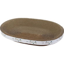 Lotin Cats Scratcher Karton Oluklu Kırılma Padi Salon Mat Karton Kedi Yatağı Kedi Oval Oyun 43CM (Yurt Dışından)