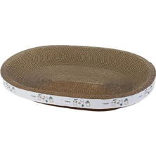 Lotin Cats Scratcher Karton Oluklu Kırılma Padi Salon Mat Karton Kedi Yatağı Kedi Oval Oyun 43CM (Yurt Dışından)