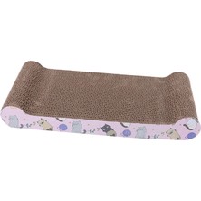 Lotin Kedi Scratcher Karton Kırpma Oluklu Tahta Büyük Geniş Salon Kanepe Kedi Kemik 44X20.5X5.5CM (Yurt Dışından)