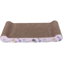 Lotin Kedi Scratcher Karton Kırpma Oluklu Tahta Büyük Geniş Salon Kanepe Kedi Kemik 44X20.5X5.5CM (Yurt Dışından)