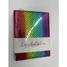 Liz Defter Rainbow Suni Deri 9X13Cm 96 Yaprak Çizgili RBW123C