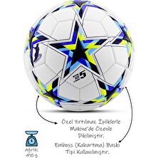 Telvesse Futbol Topu Şampiyonlar Ligi Pompalı Sert Zemin Halı Saha Futbol Topu No:5 Siyah 034
