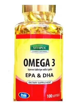 Vitapol Omega-3 Epa & Dha Balık Yağı 2000 mg 100 Kapsül