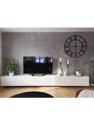 Ramadec Mdf White Tv Ünitesi