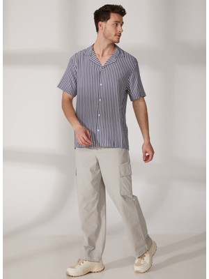 Limon Kısa Kollu Göml Beyaz - Mavi