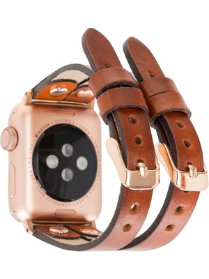 Bouletta Apple Watch Uyumlu Uyumlu Deri Kordon Ely Double Tour RST2EF