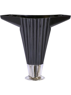 Koldoor Wetra Siyah Krom Mobilya- Tv Ünitesi- Komidin -Sehpa Ayağı 12 cm 1 Adet