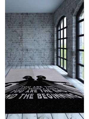 Homshtag Sen Arkadaki Işıksın Koyu Renkli Siyah Halı Müzik Sever Halısı Müzisyine Hediyelik Halı