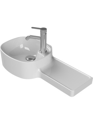 Turkuaz Seramik Turkuaz Cerastyle Harmony Etajerli Lavabo 32 x 65 cm