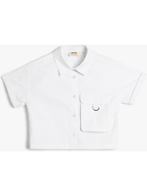 Koton Gömlek Kısa Kollu Cep Detaylı Pamuklu