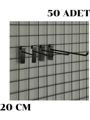 İstanbul Manken Tel Pano Kancası Raf Askısı 50 Adet 20 cm