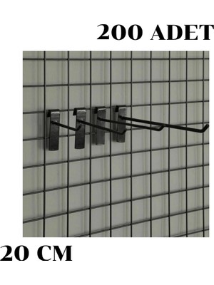 İstanbul Manken Tel Pano Kancası Raf Askısı 200 Adet 20 cm