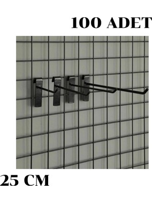 İstanbul Manken Tel Pano Kancası Raf Askısı 100 Adet 25 cm
