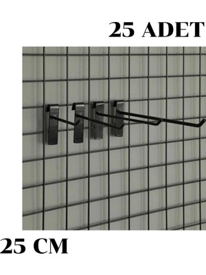 İstanbul Manken Tel Pano Kancası Raf Askısı 25 Adet 25 cm