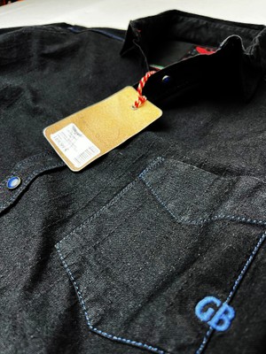 Gulf Bird Slim Fit Saf Pamuk Denim Kumaş Kot Gömlek--Koyulacivert---