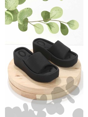 Bambi Siyah Streç  Kadın Terlik K04188139717