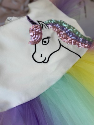 Kız Çocuk Özel Gün Unicorn Tütü Elbise