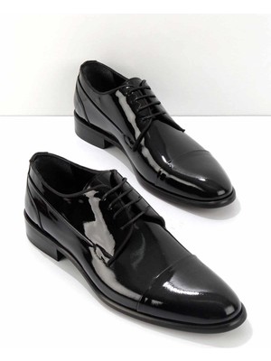 Siyah Rugan Leather Erkek Klasik Ayakkabı E01191441308