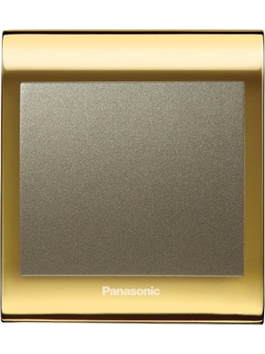 Panasonic Thea Blu Tekli Anahtar Çerçeve Gold + Dore Kapak Dore