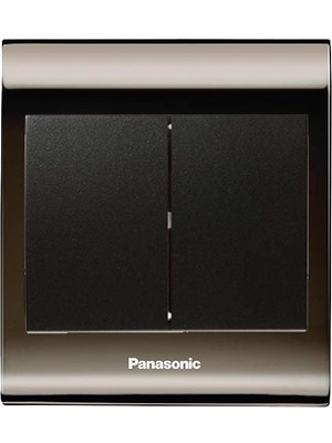 Panasonic Thea Blu Ikili Anahtar Çerçeve Una + Füme Kapak Siyah