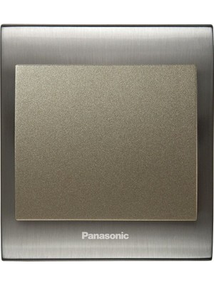 Panasonic Thea Blu Tekli Anahtar Çerçeve Inox + Beyaz Kapak Dore