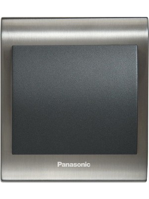 Panasonic Thea Blu Tekli Anahtar Çerçeve Inox + Beyaz Kapak Füme