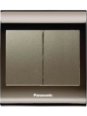 Panasonic Thea Blu Ikili Anahtar Çerçeve Una + Füme Kapak Dore
