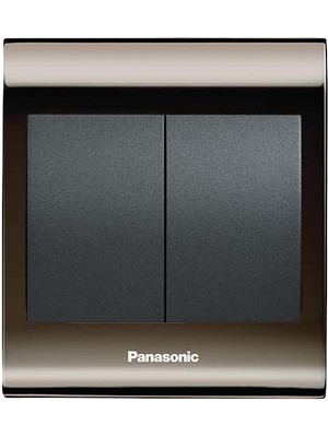 Panasonic Thea Blu Ikili Anahtar Çerçeve Una + Füme Kapak Füme