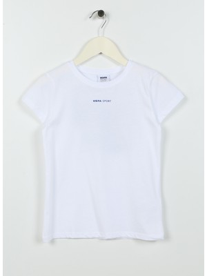 U.S. Polo Assn. Baskılı Beyaz Erkek Çocuk T-Shirt Bancaykids