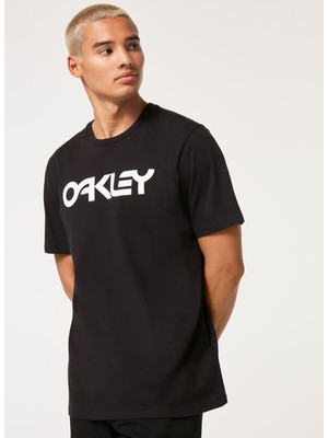 Oakley Bisiklet Yaka Baskılı Siyah - Beyaz Erkek T-Shirt FOA404011 Mark Iı Tee 2.0