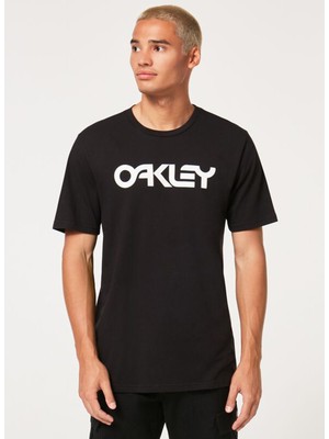 Oakley Bisiklet Yaka Baskılı Siyah - Beyaz Erkek T-Shirt FOA404011 Mark Iı Tee 2.0