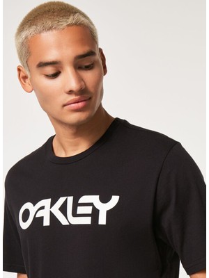 Oakley Bisiklet Yaka Baskılı Siyah - Beyaz Erkek T-Shirt FOA404011 Mark Iı Tee 2.0