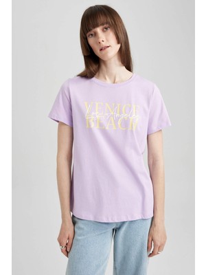 DeFacto Regular Fit Bisiklet Yaka Kısa Kollu %100 Pamuk Tişört Z8392AZ23SM