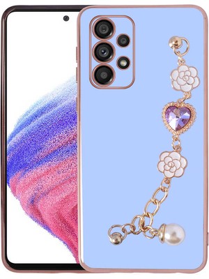 Heptek İletişim Samsung Galaxy A23 Kılıf Çiçek Desenli Askılı Tutamaçlı Kamera Korumalı Kapak (Taka)