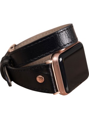 Bouletta Apple Watch Uyumlu Deri Kordon 42-44-45MM Dt Rg Rst1