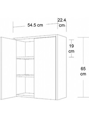 Mobilique Twin Beyaz Banyo Dolabı