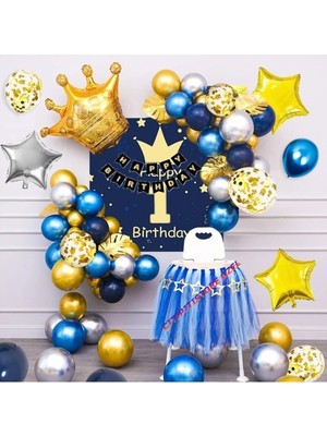 Çıtı Pıtı Store Çıtıpıtıstore Kral Taçlı 1 Yaş Doğum Günü Seti