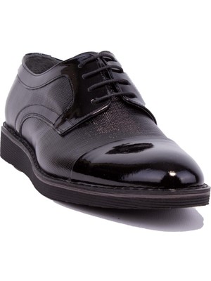 Dagoster DMA08-809 Siyah Rugan Ortopedik Günlük Erkek Deri Ayakkabı