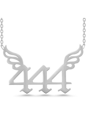 925 Gümüş Gümüş 444 Melek Sayısı Kadın Kolye