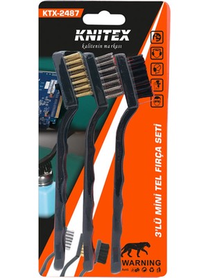 Knitex KTX-2487 Tel Fırça Seti 3'lü-58