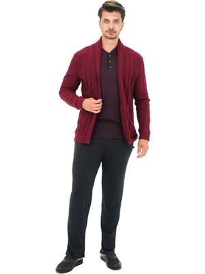 D'S Damat Triko Hırka Bordo