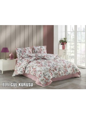 Kristal Çift Kişilik Dört Mevsim Kapitone Nevresim Takımı Elfi Gülkurusu