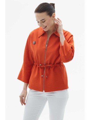 Selen Standart Mercan Kadın Ceket 23YSL1191